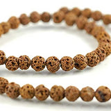 6mm Brown Lava Bead | Bellaire Wholesale