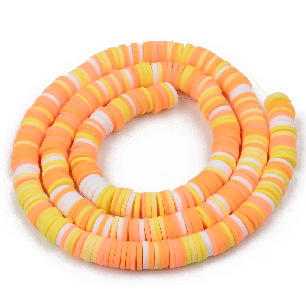 Neon Orange Yellow Heishi Beads | Bellaire Wholesale