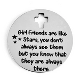 Girlfriends Cross Cut Personalized Charm | Bellaire Wholesale