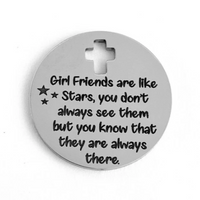 Girlfriends Cross Cut Personalized Charm | Bellaire Wholesale