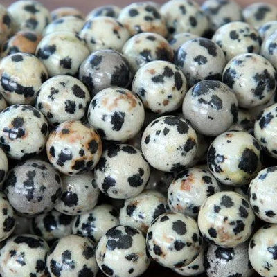 10mm Dalmatian Beads Dalmatian jasper Beads | Bellaire Wholesale
