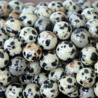 6mm Dalmatian Beads Dalmatian jasper Beads | Bellaire Wholesale