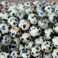 4mm Dalmatian Beads Dalmatian jasper Beads | Bellaire Wholesale