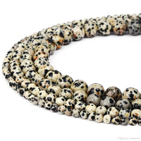 6mm Dalmatian Beads Dalmatian jasper Beads | Bellaire Wholesale