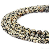 8mm Dalmatian Beads Dalmatian jasper Beads | Bellaire Wholesale