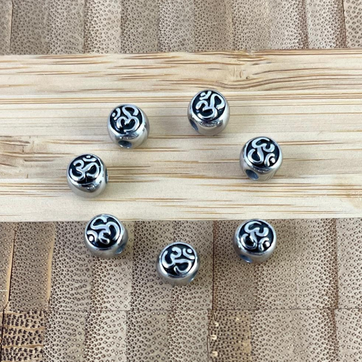 Stainless Steel Om Bead | Bellaire Wholesale