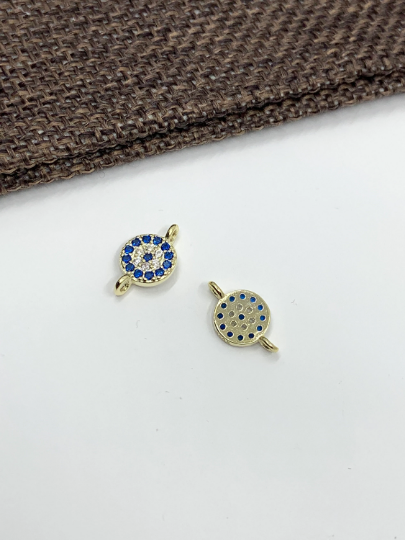 Sterling Silver Evil Eye connector charm | Bellaire Wholesale