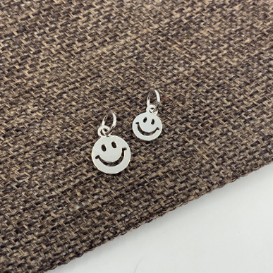 925 Sterling Silver Happy Face Charm | Bellaire Wholesale
