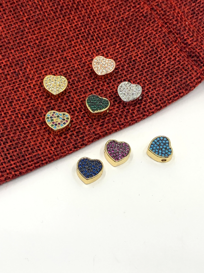Heart Cubic Zirconia Beads | Bellaire Wholesale