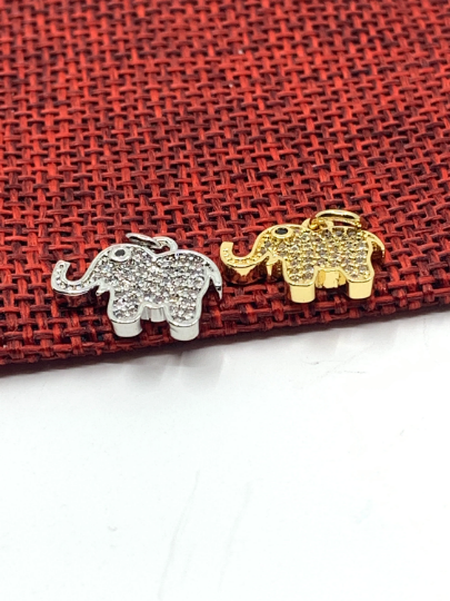 CZ Micro Pave Elephant Charm | Bellaire Wholesale