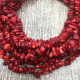 Red Corel Chips Beads | Bellaire Wholesale