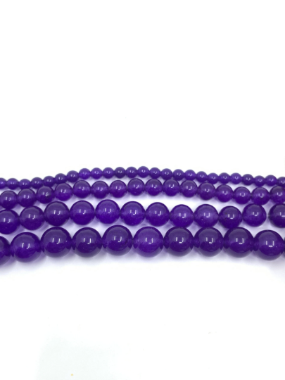Dark Amethyst Jade Bead | Bellaire Wholesale