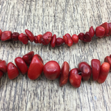 Red Corel Chips Beads | Bellaire Wholesale