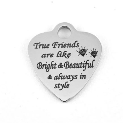 Best Friends Laser Engraved Charm | Bellaire Wholesale