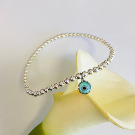 925 Sterling Silver Evil Eye Bracelet - Perfect Jewelry Gift 