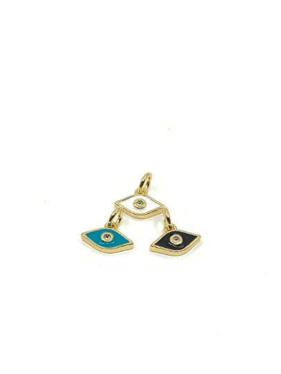 Tiny Enamel Evil Eye Shape Charm | Bellaire Wholesale