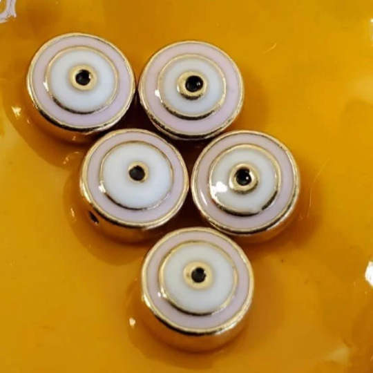 Alloy Flat Evil Eye Beads | Bellaire Wholesale