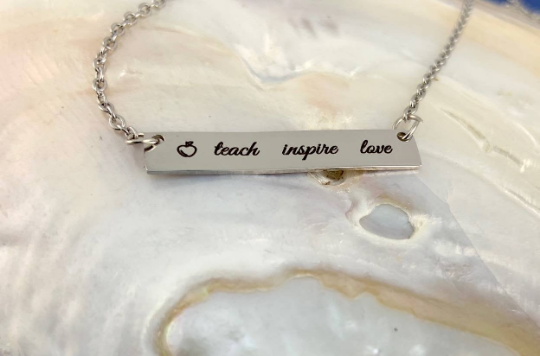 Teach Inspire Love Necklace Bar | Bellaire Wholesale