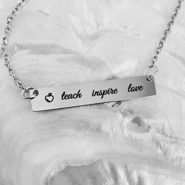 Teach Inspire Love Necklace Bar | Bellaire Wholesale