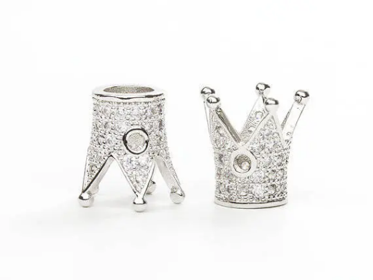 Cz Pave, Micro Pave Crown Bead | Bellaire Wholesale