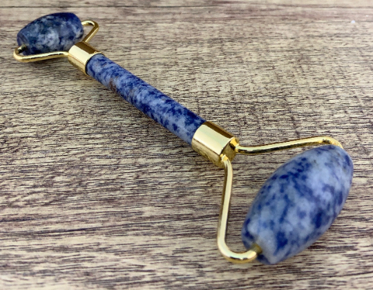 Natural Stone Facial Roller, Massage, Sodalite | Bellaire Wholesale