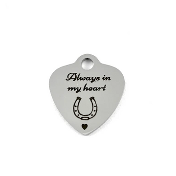 Always in my heart Personalized Charm | Bellaire Wholesale
