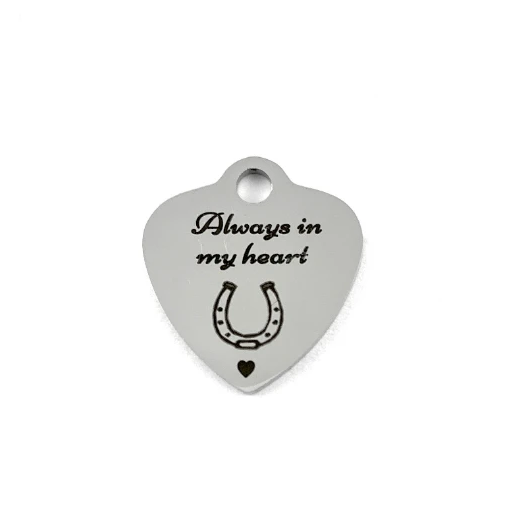 Always in my heart Personalized Charm | Bellaire Wholesale