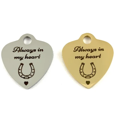 Always in my heart Personalized Charm | Bellaire Wholesale