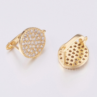 Gold Earring Post with Clear Stones | Bellaire Wholesale