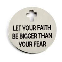 Faith Cross Cut Personalized Charm | Bellaire Wholesale