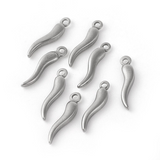 Silver & Gold Stainless Steel Horn Charm | Bellaire Wholesale