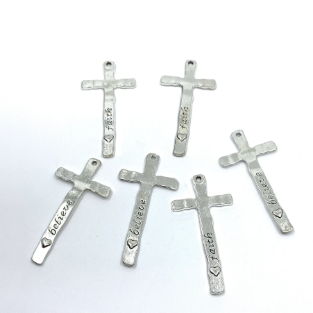 Hammered Cross Engraved Pendant | Bellaire Wholesale