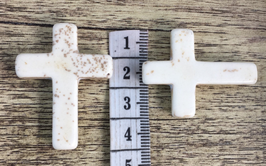 Ivory Howlite Cross Beads | Bellaire Wholesale