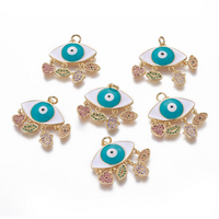 Pave Blue Evil Eye Charm | Bellaire Wholesale