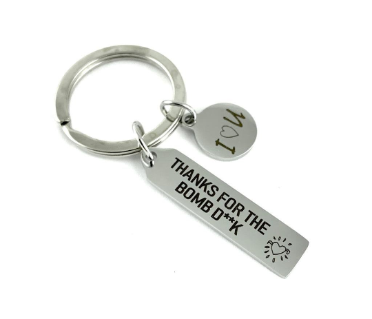 Mature Content Custom Keychain | Bellaire Wholesale