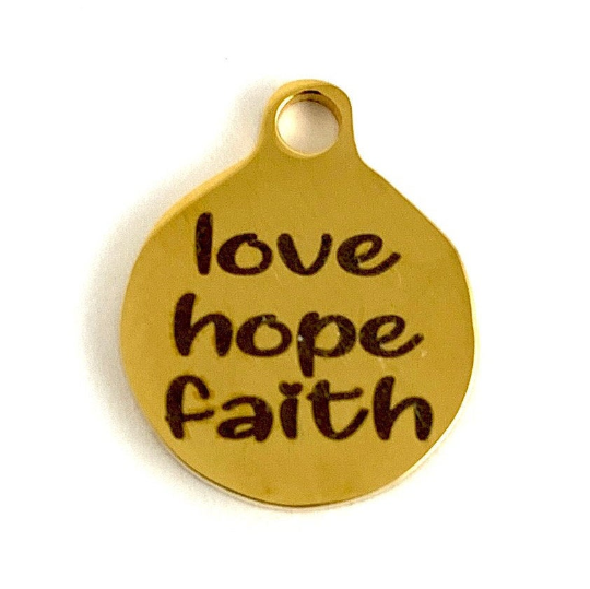 Love hope faith Customized Charms | Bellaire Wholesale