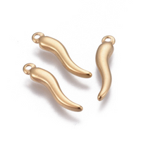 Silver & Gold Stainless Steel Horn Charm | Bellaire Wholesale