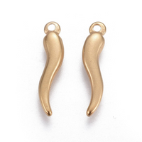 Silver & Gold Stainless Steel Horn Charm | Bellaire Wholesale