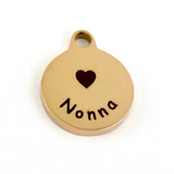 Nonna Round Personalized Charm | Bellaire Wholesale