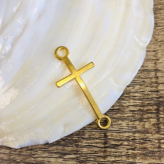 Alloy Gold Plain Cross Connectors | Bellaire Wholesale