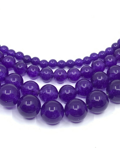 Dark Amethyst Jade Bead | Bellaire Wholesale