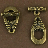 4 Sets of Brass Color Oval Toggle Clasp | Bellaire Wholesale