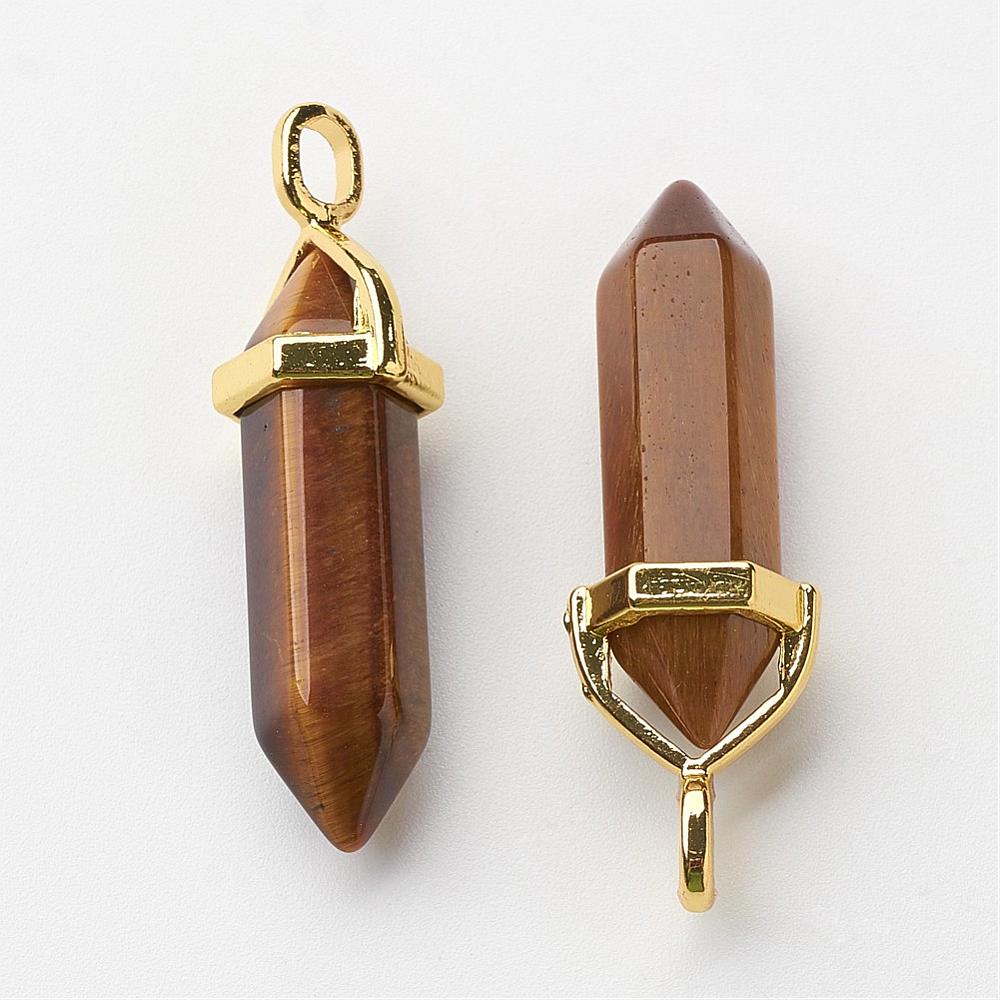 Tiger Eye Bullet Pendant | Bellaire Wholesale
