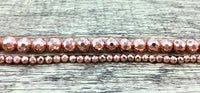 4mm Rose Gold Faceted Hematite Bead | Bellaire Wholesale