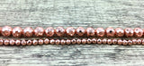 4mm Rose Gold Faceted Hematite Bead | Bellaire Wholesale