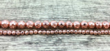10mm Rose Gold Faceted Hematite Bead | Bellaire Wholesale