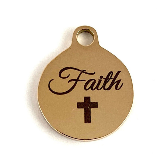 Faith Round Personalized Charm | Bellaire Wholesale
