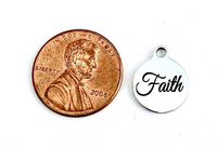 Faith Round Personalized Charm | Bellaire Wholesale