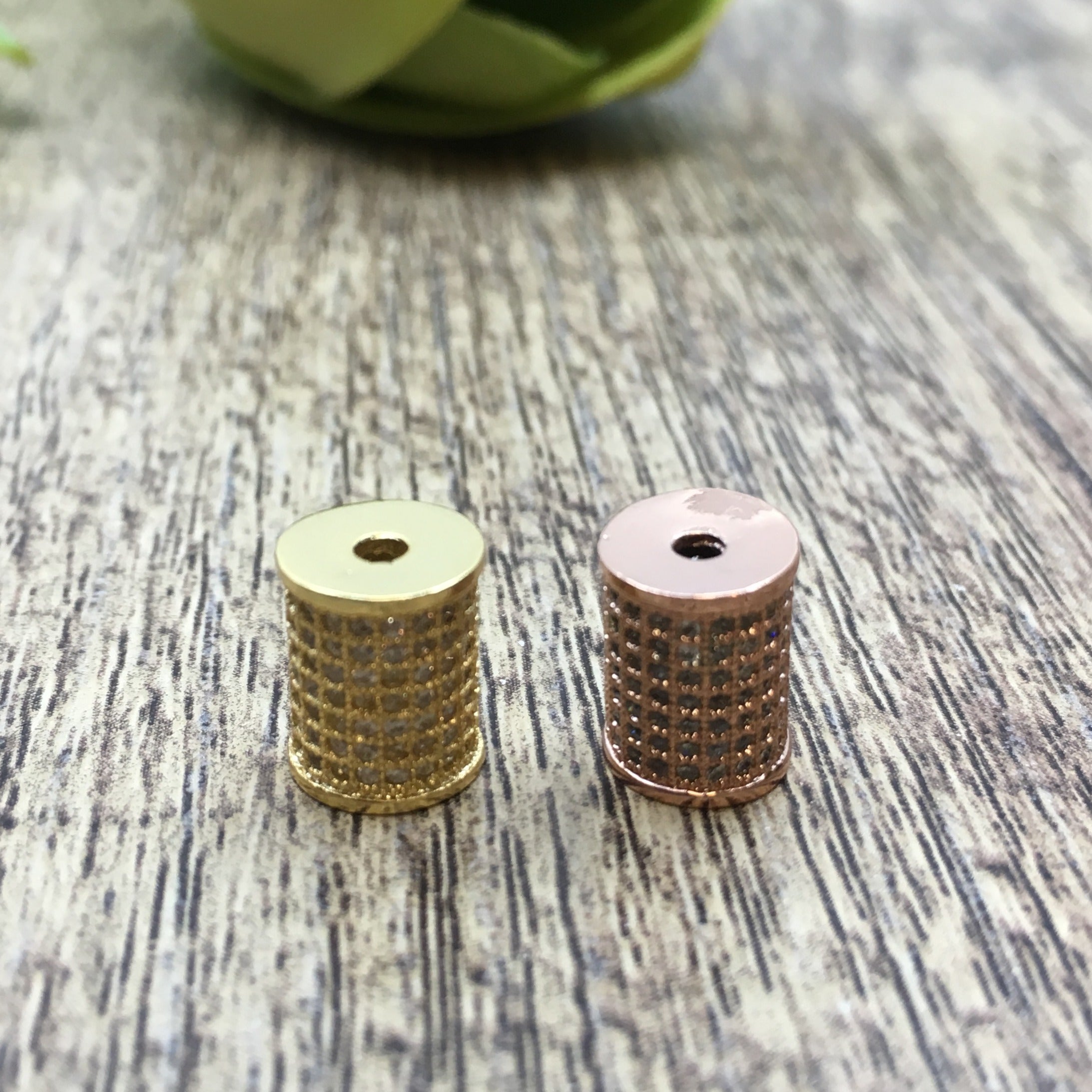 Micro CZ Pave Tube Bead | Bellaire Wholesale