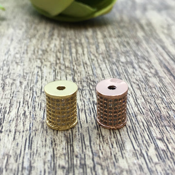 Micro CZ Pave Tube Bead | Bellaire Wholesale